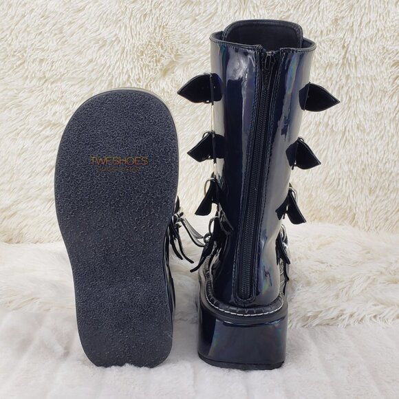 Platform Heart Metal Plates Buckle boot Emily 330 - Picture 13 of 16